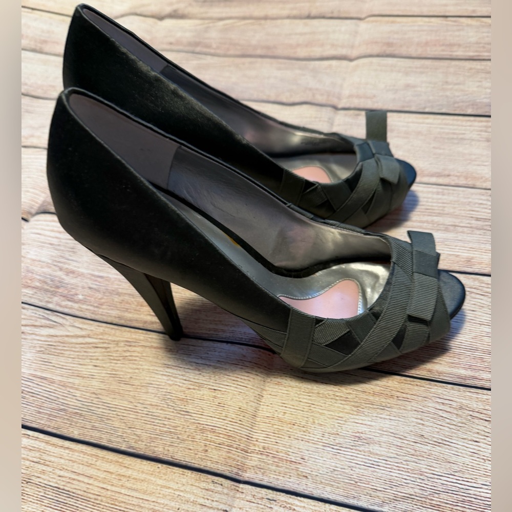 Paris Hilton pewter pumps